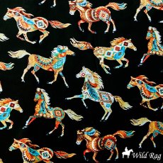 画像1: オースティン アクセント シルク ワイルドラグ（カウボーイ大判スカーフ）フェザーホース/Austin Accent Inc.100% Silk Wild Rags (1)