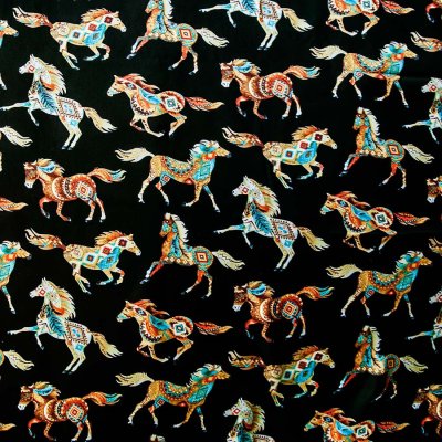 画像2: オースティン アクセント シルク ワイルドラグ（カウボーイ大判スカーフ）フェザーホース/Austin Accent Inc.100% Silk Wild Rags