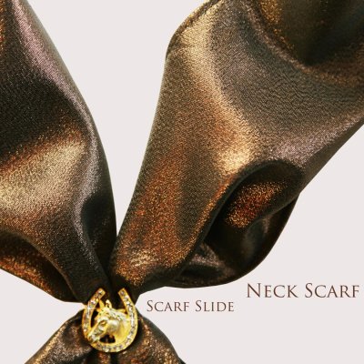 画像2: スカーフ スライド スカーフ留め ネックスカーフ用（ホースヘッド&ホースシュー）/Scarf Slide Horsehead&Horseshoe