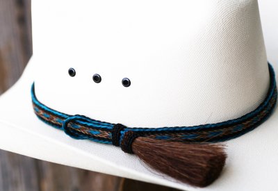 画像2: ホースヘアー ハット バンド（ターコイズ）/Horse Hair Hat Band(Turquoise)