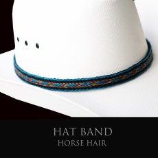 画像4: ホースヘアー ハット バンド（ターコイズ）/Horse Hair Hat Band(Turquoise) (4)