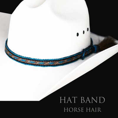 画像1: ホースヘアー ハット バンド（ターコイズ）/Horse Hair Hat Band(Turquoise)