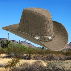 画像1: レザー製 アメリカン コンチョ ハット（マッシュルーム）/UPF50+ Leather American Concho Hat(Mushroom) (1)