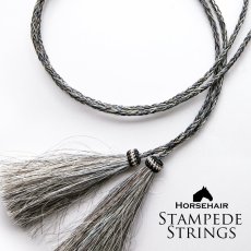 画像1: ホースヘアー 馬毛 スタンピード ストリングス グレー（ハット用あごひも）/Horse Hair Stampede Strings (1)