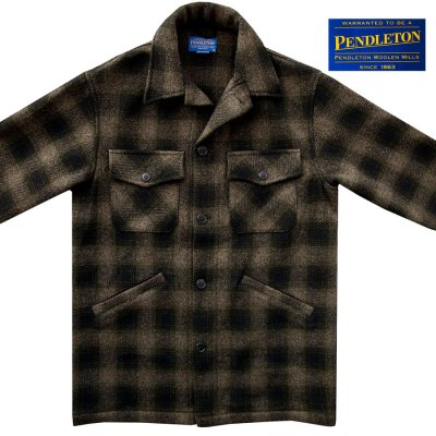 画像1: ペンドルトン ウール カントリーコート（グリーンxブラック）S/Pendleton Wool Coat(Green/Black)