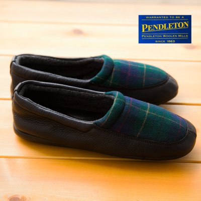 画像1: ペンドルトン レザー・ウール スリッパ（レジスタード タータン・レディース）/Pendleton Slipper(Registered Tartan/Women's)