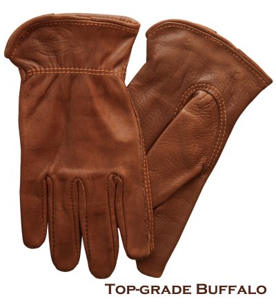 画像1: バッファロー レザー グローブ（ウイスキー・裏地なし）/Buffalo Uninsulated Gloves(Whiskey)