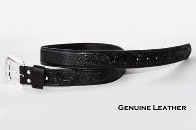 画像2: ノコナ ブラック ベーシックスタイル ウエスタン ベルト /Nocona Western Leather Belt(Black)