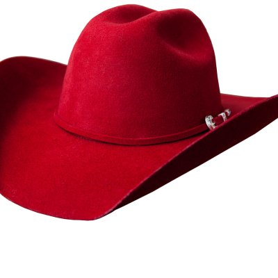 画像1: ブルハイド プレミアムウールフェルトハット（レッド）/Bullhide Rodeo Round-Up Kingman 4X Wool Felt Hat(Red)