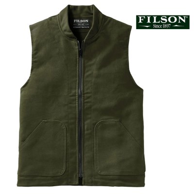 画像1: フィルソン モールスキン ベスト ライナー（ダーク オリーブ）XS/Filson Moleskin Vest Liner(Dark Olive)