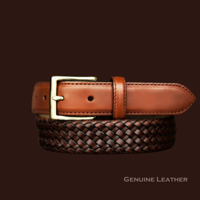 画像2: アメリカ 輸入 メンズ レザー ベルト（ダークブラウン）34/Genuine Leather Belt (Dark Brown)