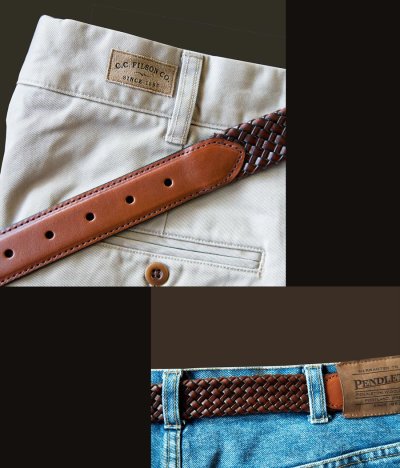 画像1: アメリカ 輸入 メンズ レザー ベルト（ダークブラウン）34/Genuine Leather Belt (Dark Brown)