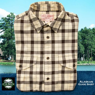 画像2: フィルソン ライトウエイト アラスカン ガイド シャツ/Filson Lightweight Alaskan Guide Shirt(Cream/Deep Brown)