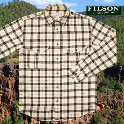 画像1: フィルソン ライトウエイト アラスカン ガイド シャツ/Filson Lightweight Alaskan Guide Shirt(Cream/Deep Brown)