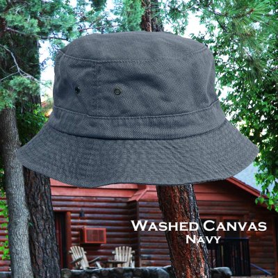 画像1: ドーフマン パシフィック ウォッシュド コットン キャンバス バケット ハット（ネイビー）/DPC Dorfman Pacific Washed Canvas Bucket Hat(Navy)