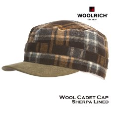 画像1: ウールリッチ シェルパラインド ウール カデット キャップ（ブラウン）/Woolrich Cadet Cap(Brown) (1)