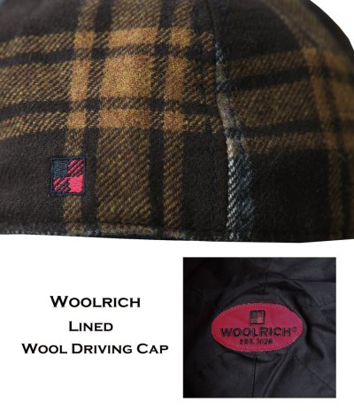 画像2: ウールリッチ  ウール ドライビング キャップ（ブラウン）/Woolrich Driving Cap(Brown)