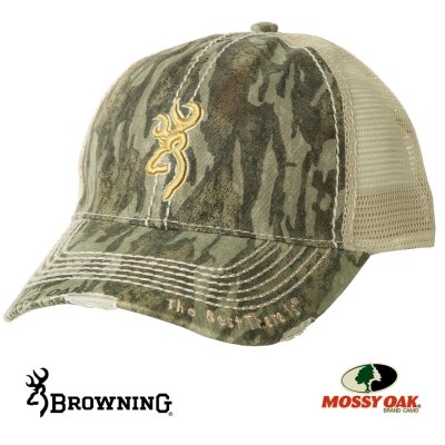 画像1: ブラウニング モッシーオーク ボトムランド カモ キャップ/Browning MOSSY OAK Bottomland  Mesh-Back Camo Cap