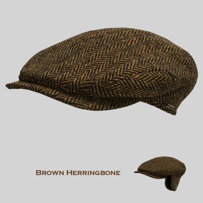 画像1: ヴィゲーンズ ヘリンボーン キャップ（ブラウン）/Wigens Cap(Brown)