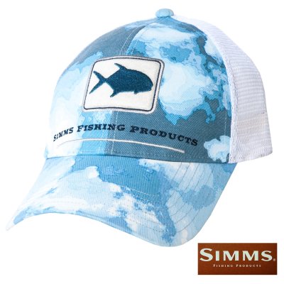 画像1: シムス フィッシング ブルー クラウド カモ キャップ/Simms Trucker Cap(Blue Cloud Camo)