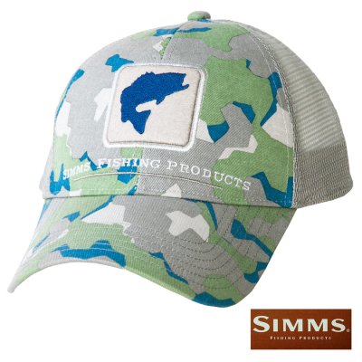 画像1: シムス  バス フィッシング カモ キャップ/Simms Trucker Cap(Geo Camo)