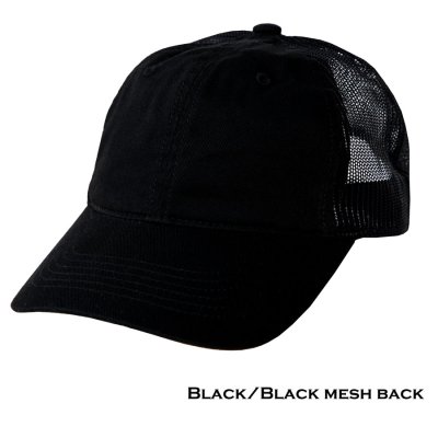 画像1: ブラックxブラックメッシュバック キャップ/Cap(Black/Black mesh back)