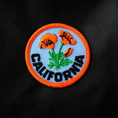 画像1: ワッペン フラワー カリフォルニア ポピー 5.1cm/Patch California