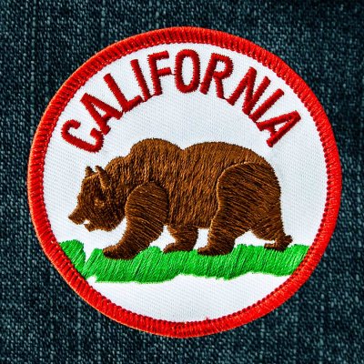 画像1: ワッペン カリフォルニア グリズリー ベアー/Patch California Grizzly