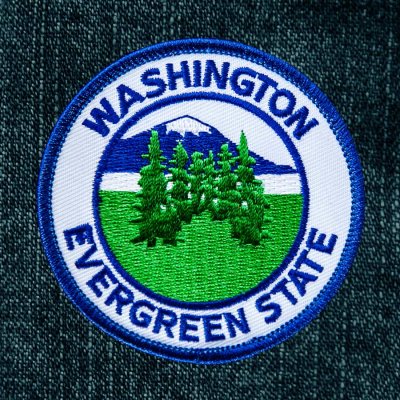 画像1: ワッペン エバーグリーンステート アメリカ ワシントン州/Patch Evergreen State Washington