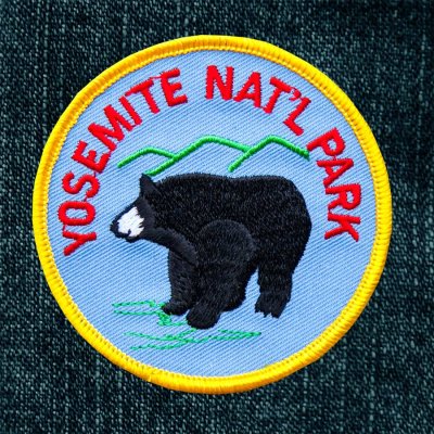 画像1: ワッペン 刺繍 カリフォルニア ヨセミテ ナショナルパーク 国立公園 ブラックベアー/Patch YOSEMITE National Park