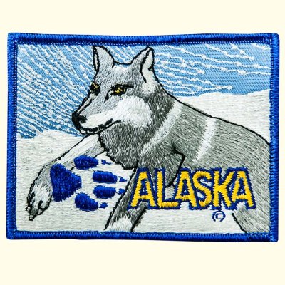 画像1: ワッペン アラスカ ウルフ/Patch Alaska
