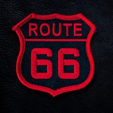 画像3: ワッペン ルート66 レッド・ブラック/Patch Route 66 (3)