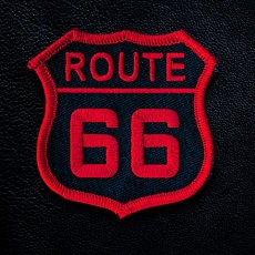 画像3: ワッペン ルート66 レッド・ブラック/Patch Route 66 (3)
