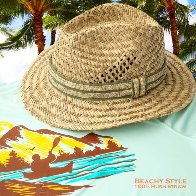 画像1: パナマジャック リゾート ストローハット（ナチュラル）/Panama Jack Straw Hat(Natural)