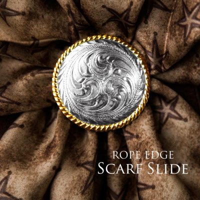 画像1: ウエスタン スカーフ スライド スカーフ留め 大判スカーフ ワイルドラグ用（ロープエッジ）/Scarf Slide Rope Edge