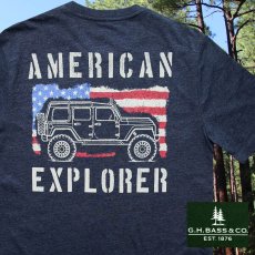 画像1: ジーエイチバス アメリカン エクスプローラー 半袖 Tシャツ（ネイビー）S/ GH Bass & Co. American Explorer T-shirt (1)
