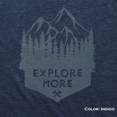 画像2: エクスプローラー モア 半袖 Tシャツ（インディゴ）/Short Sleeve T-shirt(Indigo/Explore More) (2)