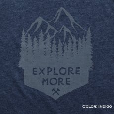 画像2: エクスプローラー モア 半袖 Tシャツ（インディゴ）/Short Sleeve T-shirt(Indigo/Explore More) (2)