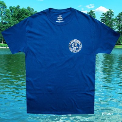 画像1: アメリカン フィッシング 星条旗 半袖 Tシャツ（ブルー）M/U.S. Fishing  Short Sleeve T-shirt(Admiral Blue)
