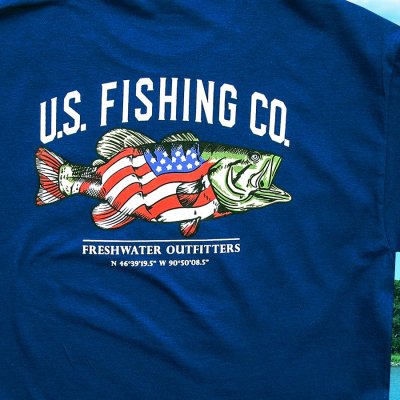 画像3: アメリカン フィッシング 星条旗 半袖 Tシャツ（ブルー）M/U.S. Fishing  Short Sleeve T-shirt(Admiral Blue)