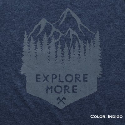 画像1: エクスプローラー モア 半袖 Tシャツ（インディゴ）/Short Sleeve T-shirt(Indigo/Explore More)