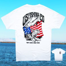画像2: アメリカン フィッシング アメリカ国旗 半袖 Tシャツ（ホワイト）/U.S. Fishing Short Sleeve T-shirt(White) (2)