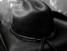 画像3: ロックスターコレクション ストローハット（ブラック）/Western Straw Hat (3)