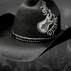 画像2: ロックスターコレクション ストローハット（ブラック）/Western Straw Hat (2)