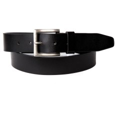 画像1: 38mm ブラック レザーベルト /1 1/2" Genuine Leather Belt(Black) (1)