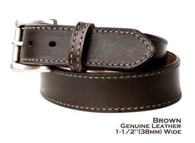 画像2: ノコナ ウエスタン レザーベルト（4.3mm・ブラウン）/Nocona 1 1/2" Genuine Leather Belt(Chocolate)