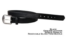 画像2: ウエスタン レザーベルト（ブラック） /1 1/2" Genuine Leather Belt(Black) (2)