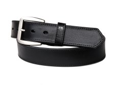 画像2: ブラック ウエスタン レザー ベルト/1 1/2" Genuine Leather Belt(Black) (2)