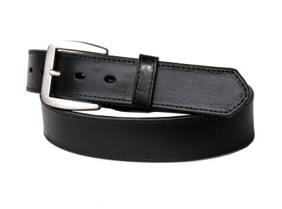 画像2: ブラック ウエスタン レザー ベルト/1 1/2" Genuine Leather Belt(Black)