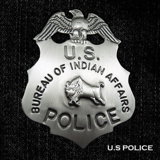 ウエスタン バッジ U.S インディアン ポリス/Badge ピンバッジ
